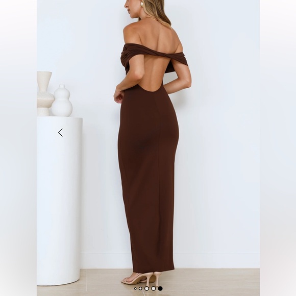 Hello Molly Strapless Chocolate Dress - Picture 3 of 3